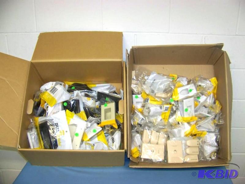 lot 79 image: Large lot of DataComm Faceplates, Adapters, Mounting Enclosures - BRAND NEW in packages