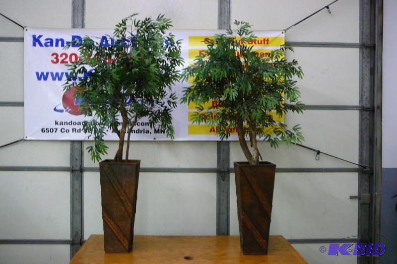 Pair of fake potted plants 58&quot tall...