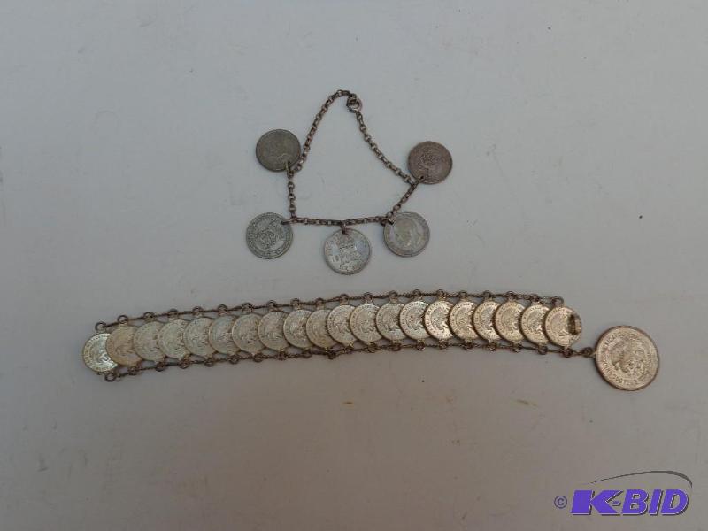lot 104 image: Bracelets Made of Coins &nbspMade up of 5 Co...
