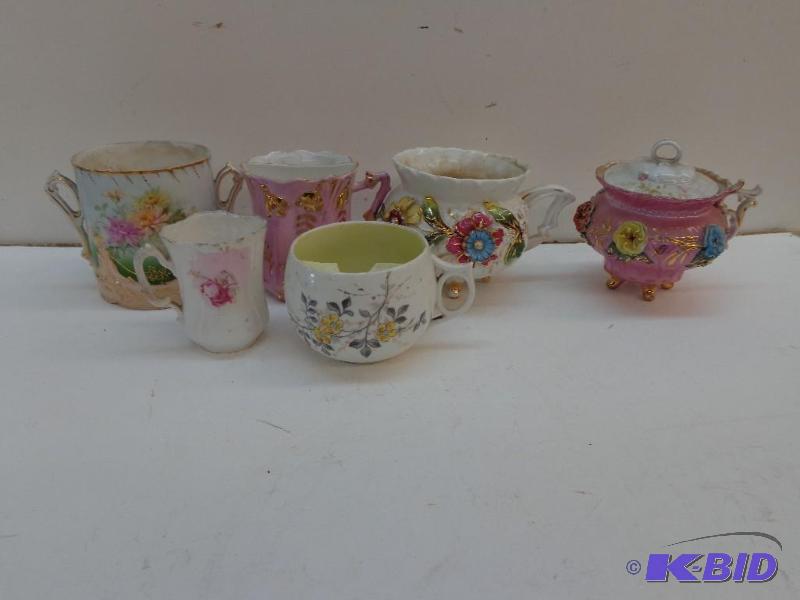 lot 129 image: Cups, Sugar Dishes, and Tea Cups Floral Dual ...