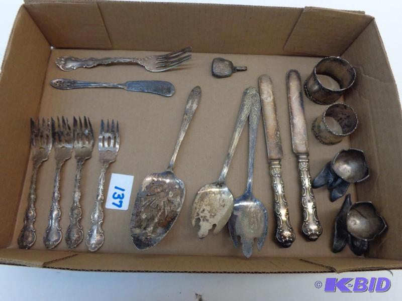 lot 137 image: Sterling Silver Silverware F- Forks 1897 Gorh...