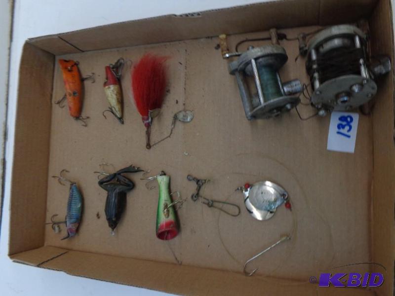lot 138 image: Fishing Lure and Reels Pflueger Trade Hobby M...