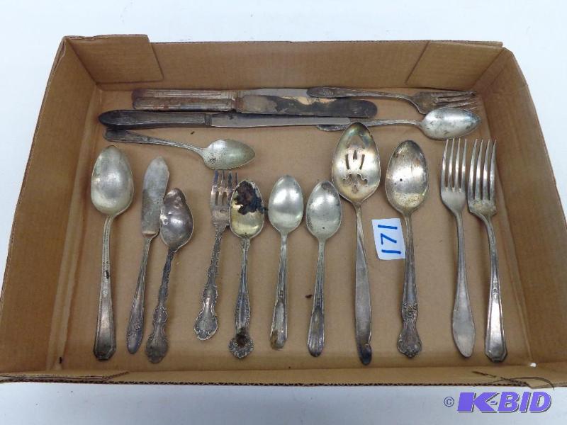lot 171 image: Assorted Stainless &amp Silver Silverware WM...