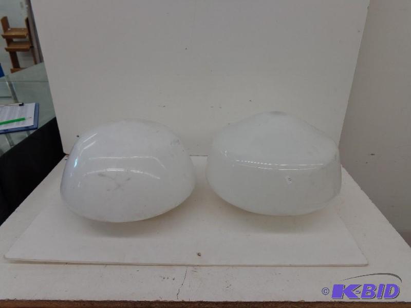 lot 192 image: (2) Glass Light Globes 13&quot x 10&quot&nb...