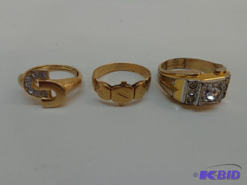 lot 5 image: 3 Very Beautiful Antique Rings &nbsp &nbsp1...