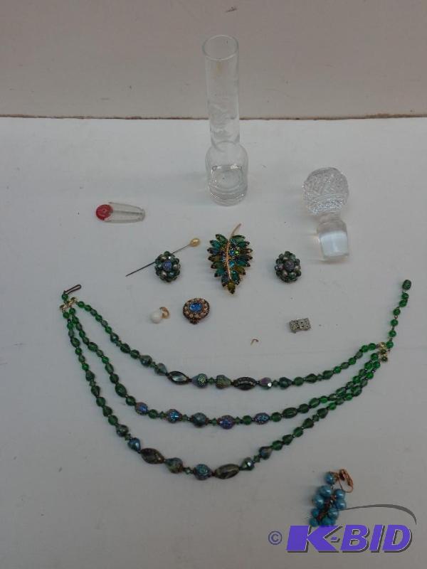 lot 59 image: Set of Clip On Ear Rings - Matching Necklace ...