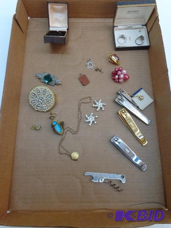 lot 60 image: Various Rings, Clips, Nail Clippers and More ...