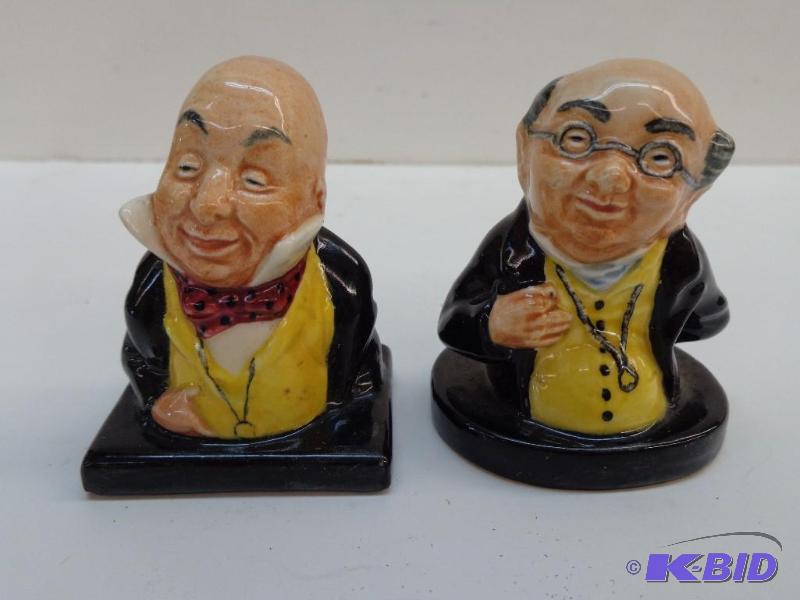 lot 7 image: 2 Royal Doulton TobyCharacter Figurines Maca...