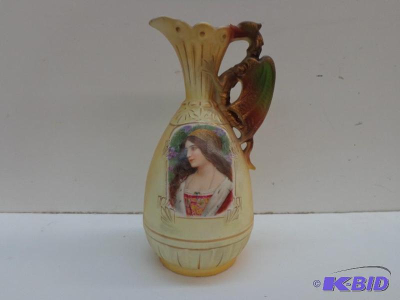 lot 8 image: Vase  Water Pitcher&nbsp Picture of a Lady ...