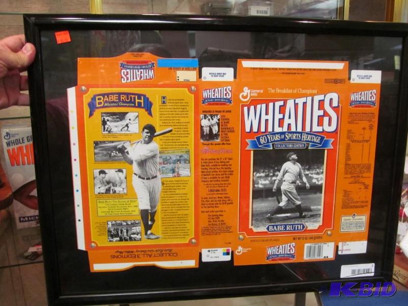 Babe Ruth Framed Collector Edition Wheaties Box (Unused)
