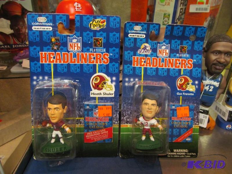 Lot of 2 NFL Chiefs Headliners Small Figurines