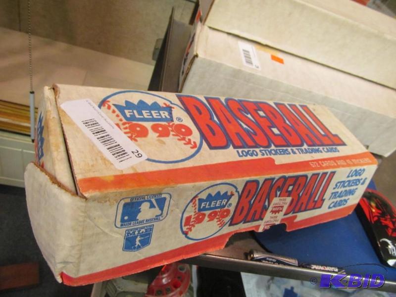Box of 1990 Fleer Baseball trading cards