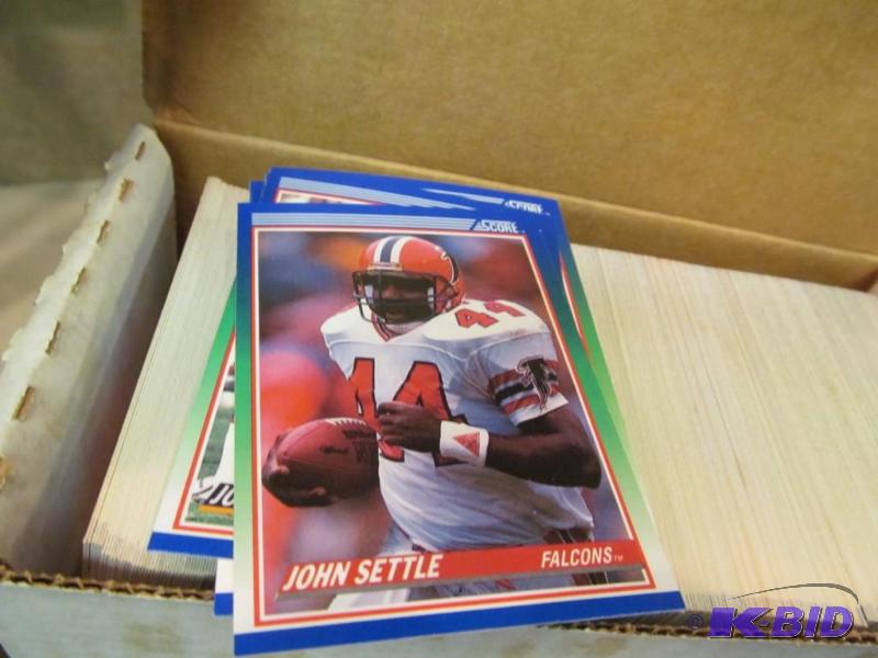 Box of 1990 Score NFL Football trading cards