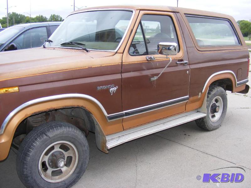 1982  Ford Bronco, VIN# U15FLGA3797 ND plate...