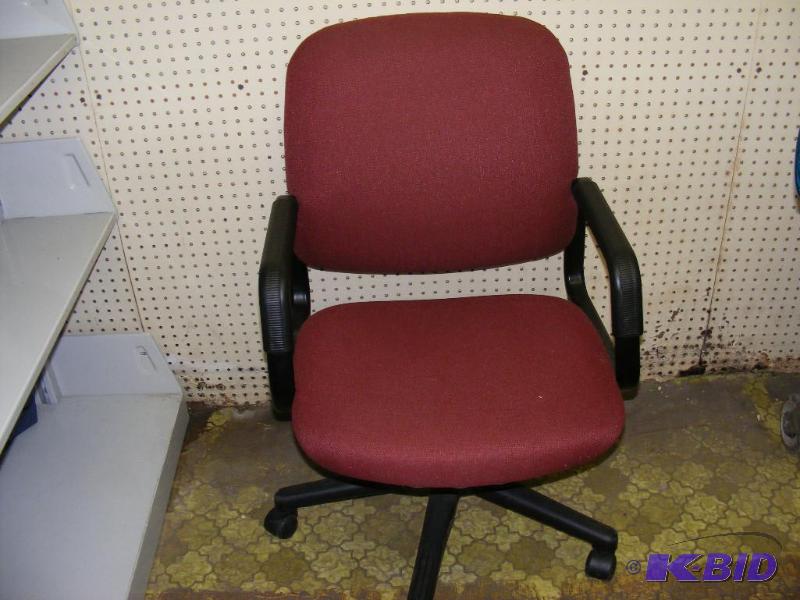 maroon office chair...