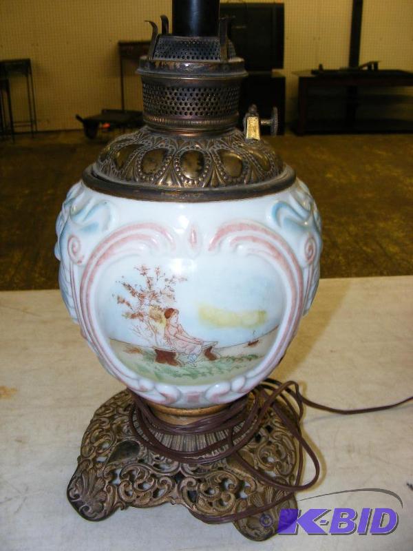 Vintage Oil Lamp, converted to electric, no t...