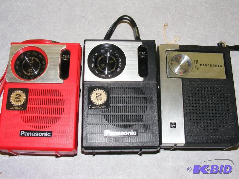 Three Panasonic AMFM Transistor Radios...