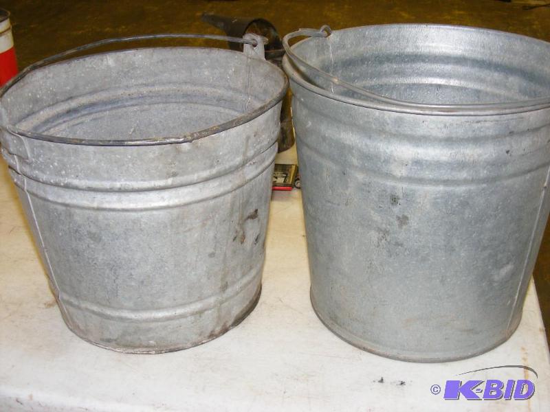 Two Vintage Galvanized Pails...