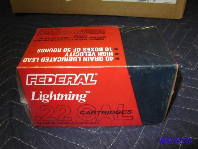 500 rounds of Federal Lightning .22LR ammo...