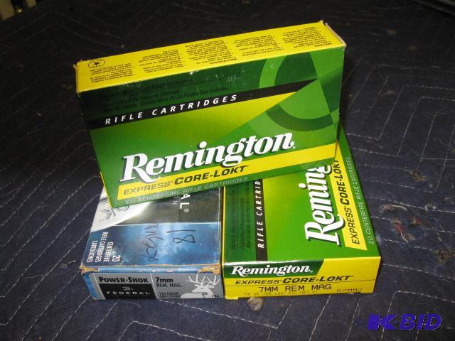 58 rounds of Remington and Federal 7mm Magnum...