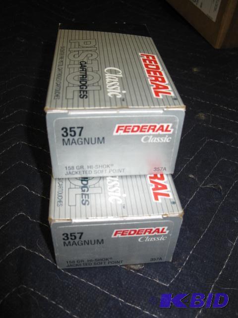 82 rounds of Federal 357 Magnum, 2 boxes, one...