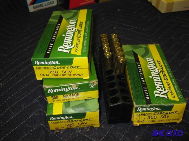 63 rounds of Remington 300 Savage Ammo, 3 ful...