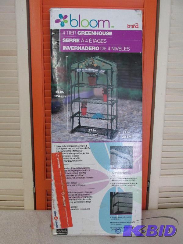 lot 100 image: 4 Tier Greenhouse.