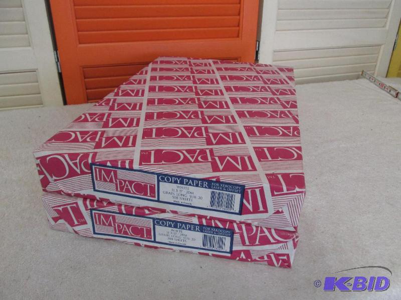 lot 121 image: Two Reams of 14 X 17 White Paper.