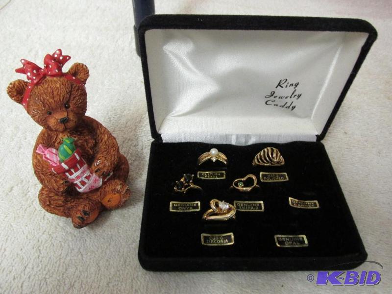 lot 124 image: Nice Selection of Size Six Rings.