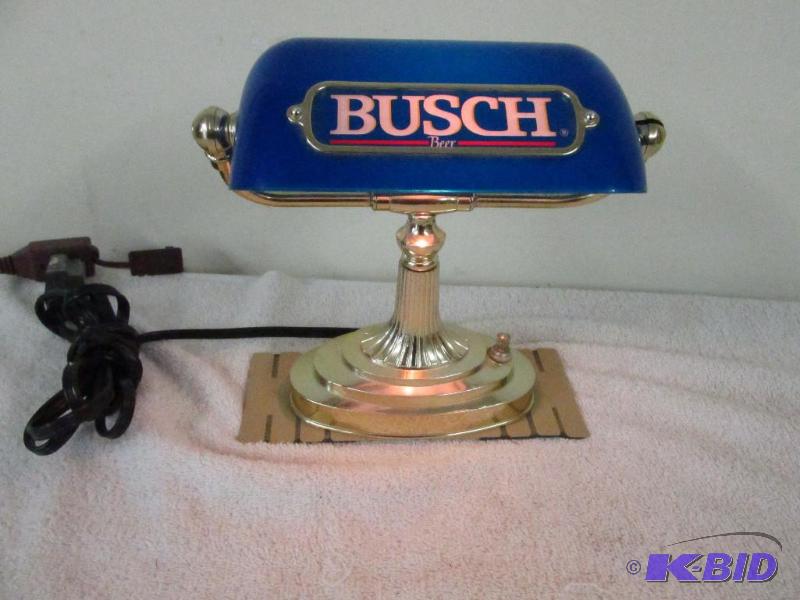 lot 3 image: BUSCH Beer Desk Lamp Beer Sign Advertising