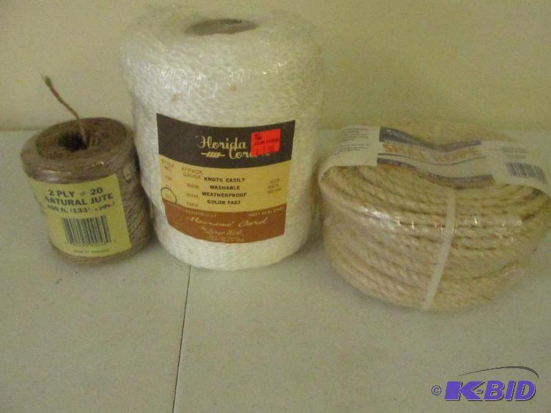 lot 30 image: 3 brand new items -- Sisal, Cord, Jute