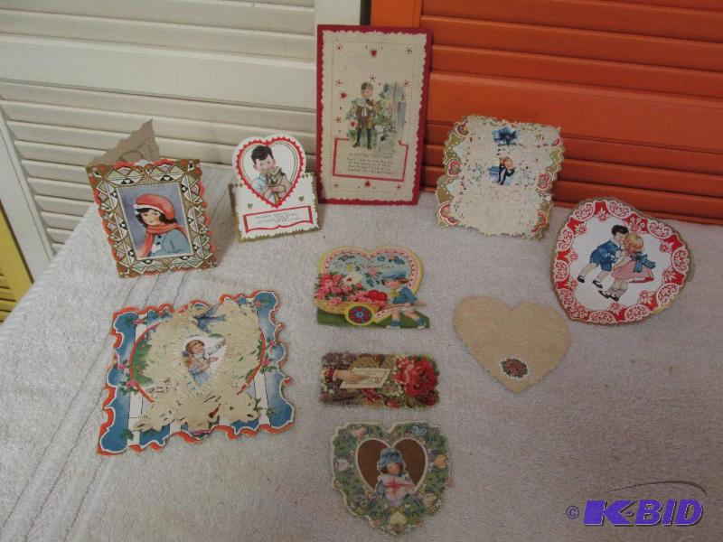 lot 79 image: Vintage, Antique, Valentine Cards - very endearing