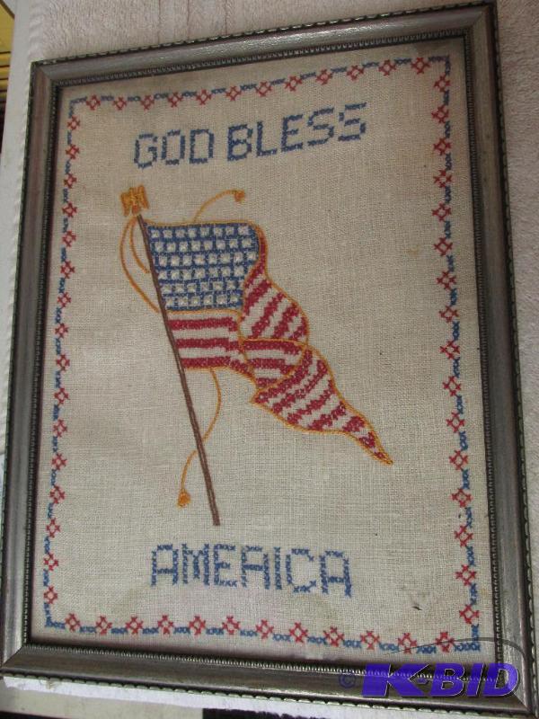 lot 91 image: Hand Embroidered Wall Hanging.