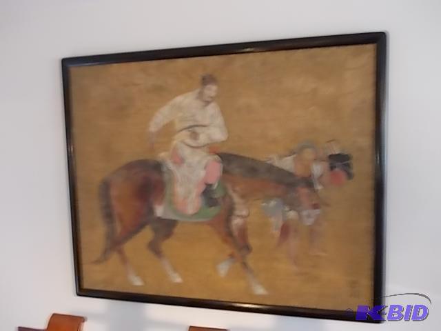 Large Framed Asian Art 64x52...