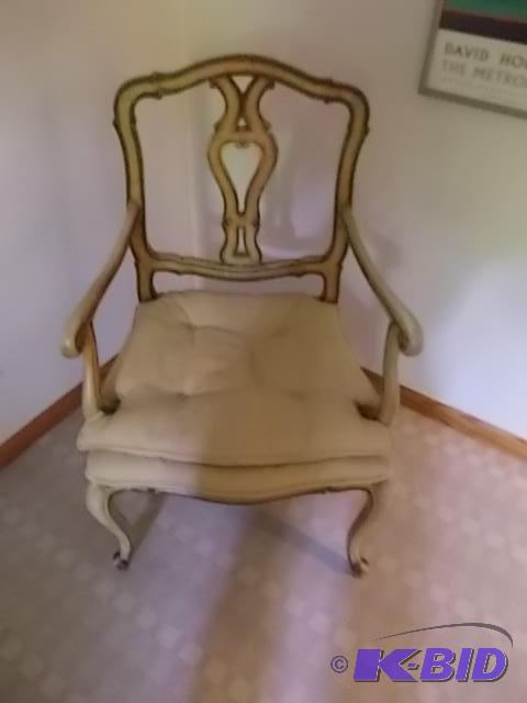 Fancy Arm Chair With Upholstered Seat...