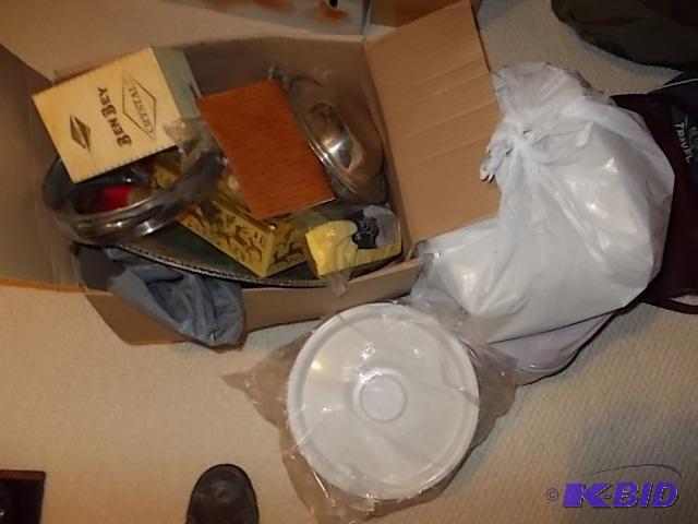 Lot Of Silver Plate Items, Tins, Plastic Ware...