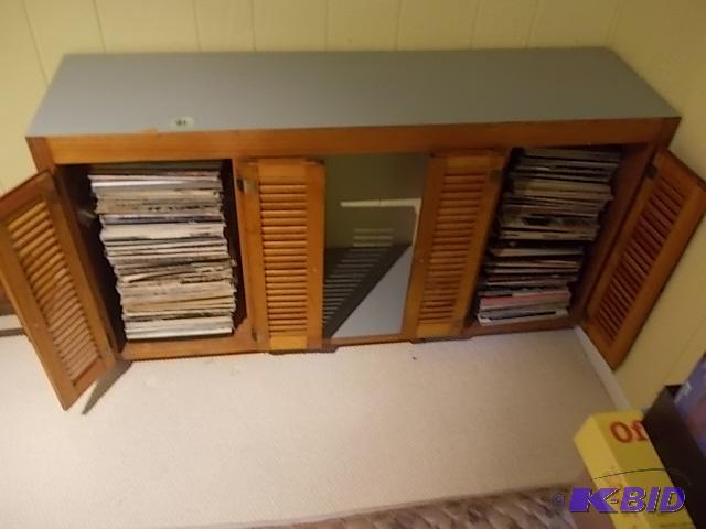 Cabinet FULL Of Record Albums (62x17x34)...