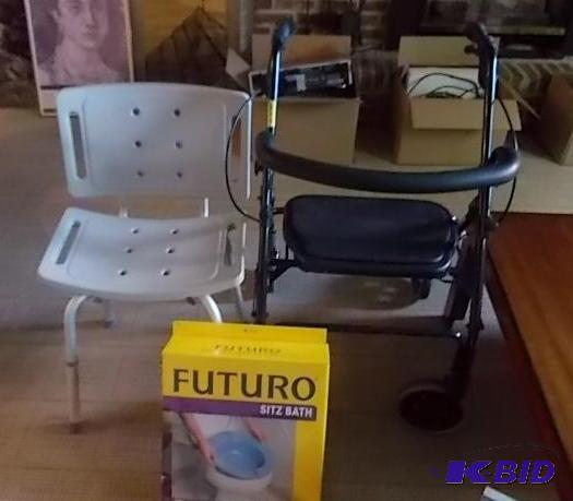 WalkerChair With Hand Brakes, Bath Chair, Si...