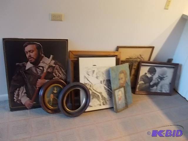 Large Lot Of Assorted Frames &amp Art...