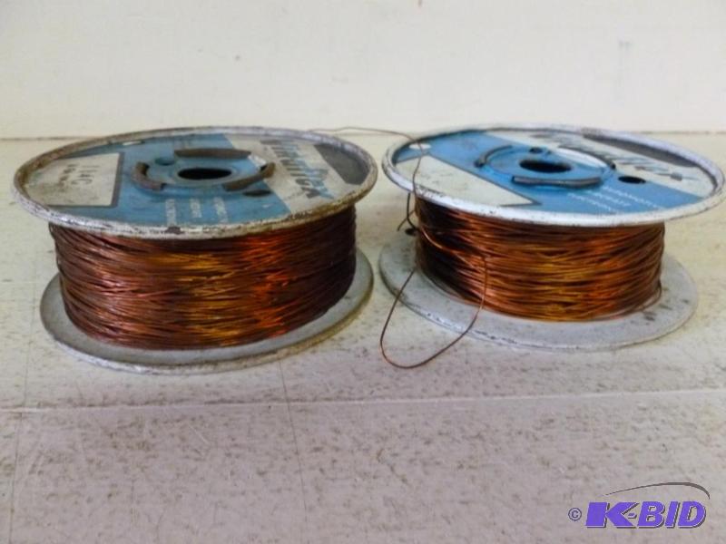 Lot of two rolls of Vinaflex 14 gage copper w...