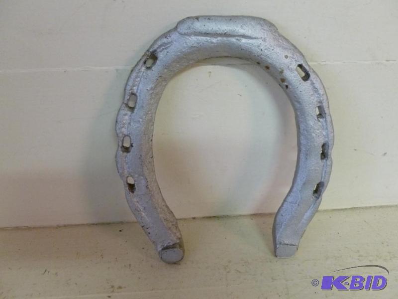 Large antique painted iron&nbsphorseshoe, ni...