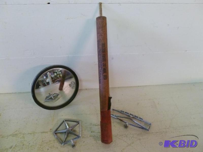 This lot consists of two vintage car hood orn...
