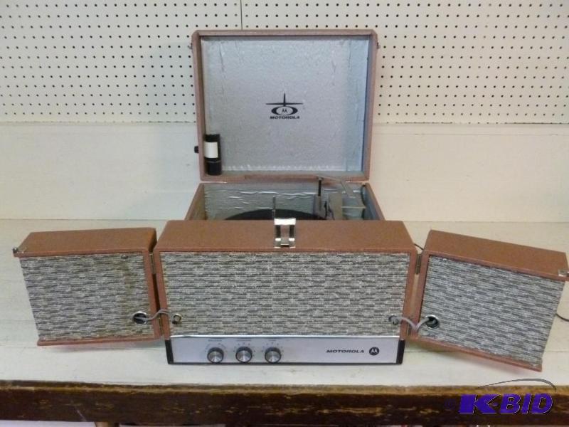 Vintage Motorola tabletop record player model...