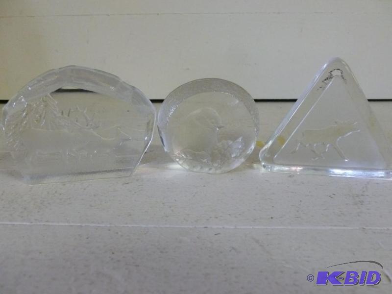 Lot of three beautiful hand made full lead cr...