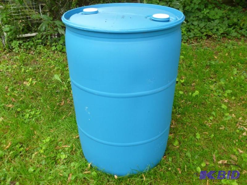 Large 55 gallon plastic drum, comes with two ...