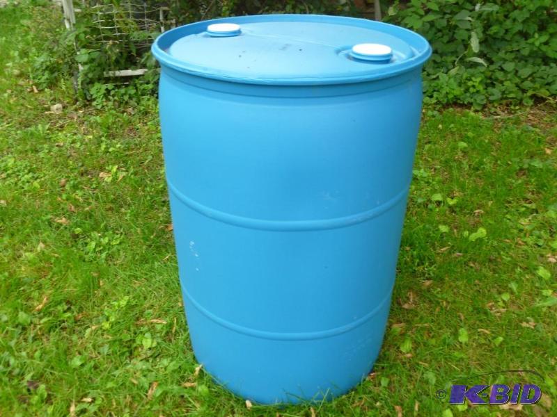 Large 55 gallon plastic drum, comes with two ...