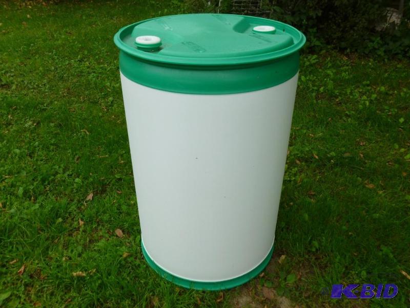 Large 55 gallon plastic drum, comes with two ...