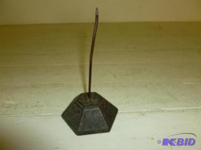 Antique cast iron base store counter top pape...