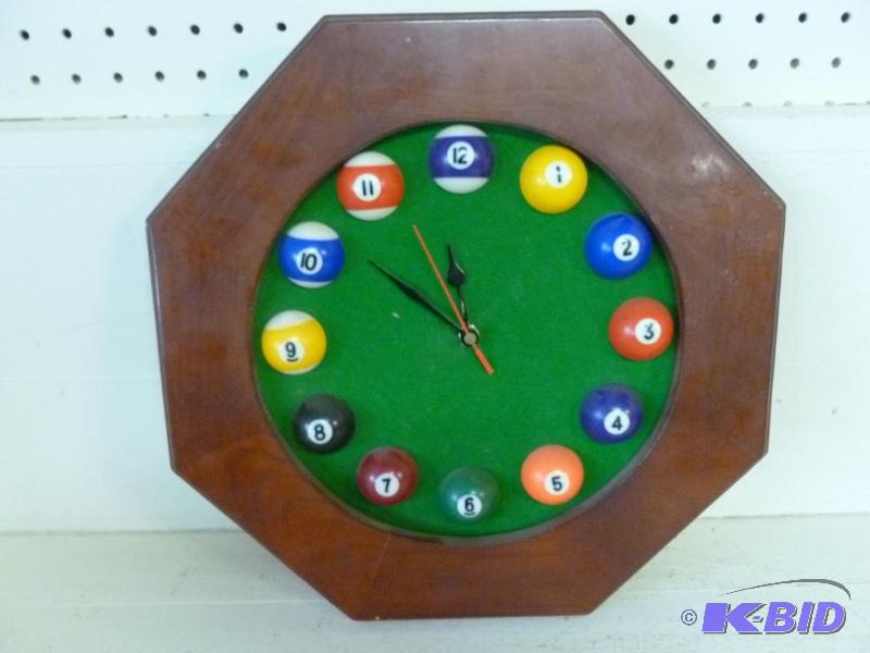 Large wood framed battery operated billiard c...