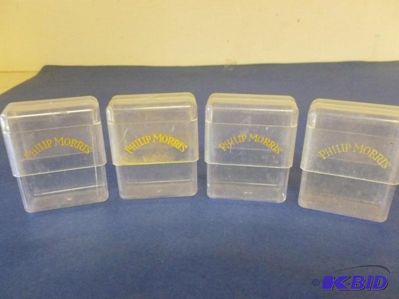 Lot of four vintage Philip Morris plastic cig...
